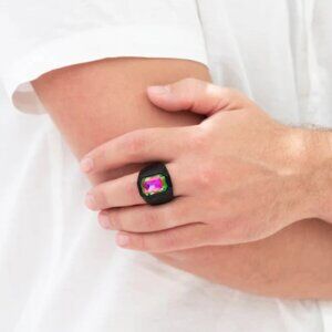 Paparazzi Jewelry Accessories - Cavalier Claim - Multi Men's Ring - Vintage